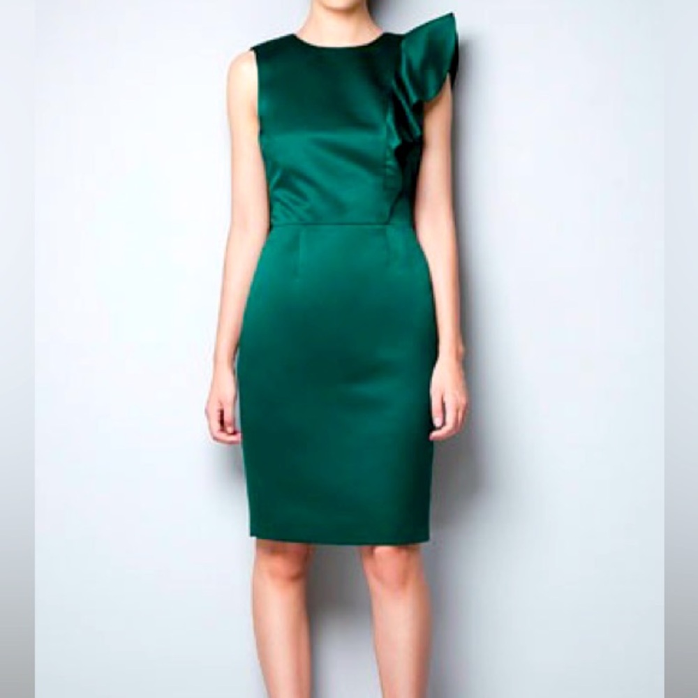 NWT Zara green cocktail dress